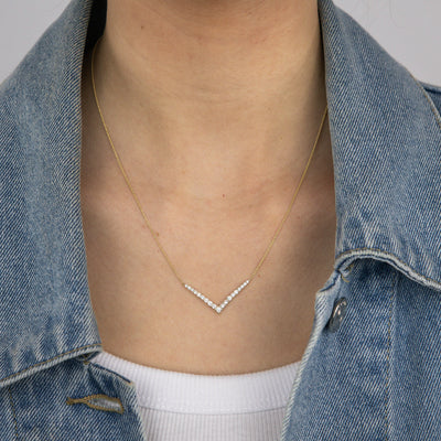 Luminesce Lab Grown 1/2 Carat Diamond 42cm Necklace in 9ct Yellow Gold