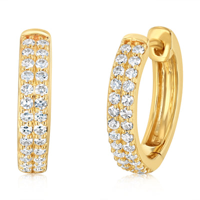 Luminesce Lab Grown Diamond Hoop Earring in 9ct Yellow Gold