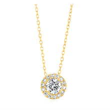 Load image into Gallery viewer, Luminesce Lab Grown 1/2 Carat Diamond Circle Pendant on 45cm chain in 9ct Yellow Gold