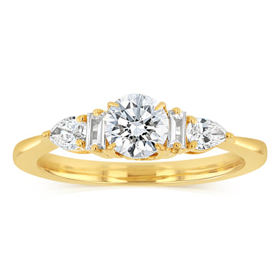 Luminesce Lab Grown 3/4 Carat Diamond Ring in 9ct Yellow Gold