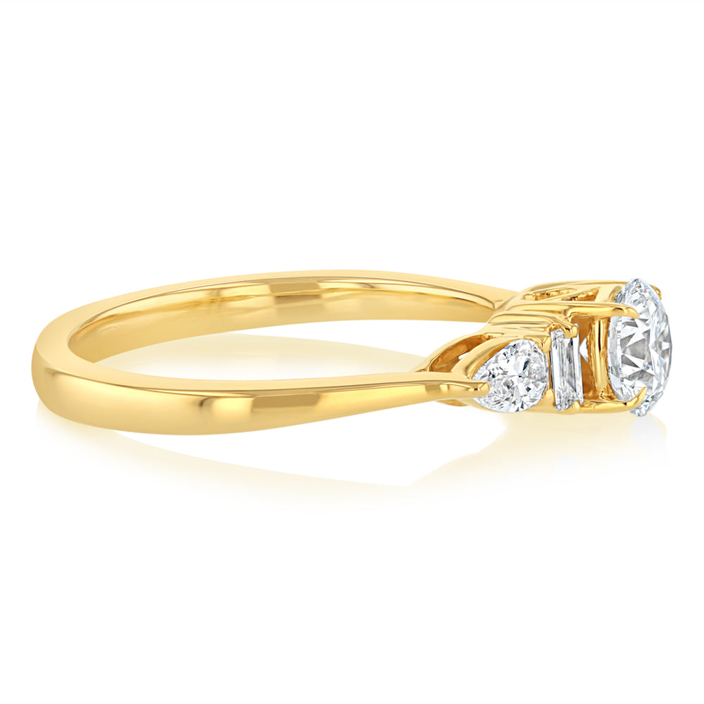 Luminesce Lab Grown 3/4 Carat Diamond Ring in 9ct Yellow Gold