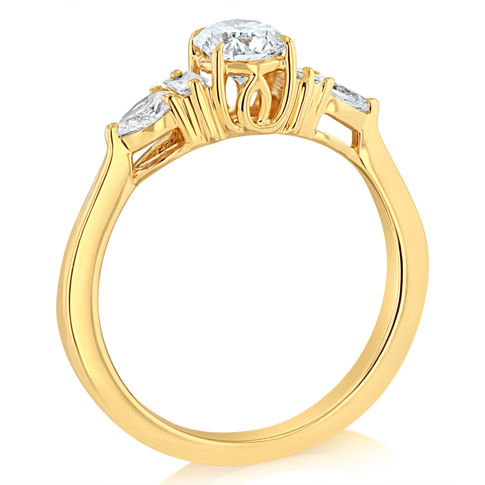 Luminesce Lab Grown 3/4 Carat Diamond Ring in 9ct Yellow Gold