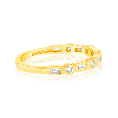 Luminesce Lab Grown 1/5 Carat Diamond Eternity Ring in 9ct Yellow Gold