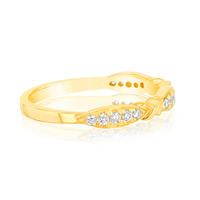 Luminesce Lab Grown 15 Diamond  Ring in 9ct Yellow Gold