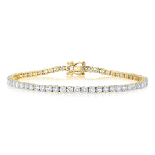Load image into Gallery viewer, Luminesce Lab Grown 5 Carat Diamond Tennis Bracelet in 9ct Yellow Gold