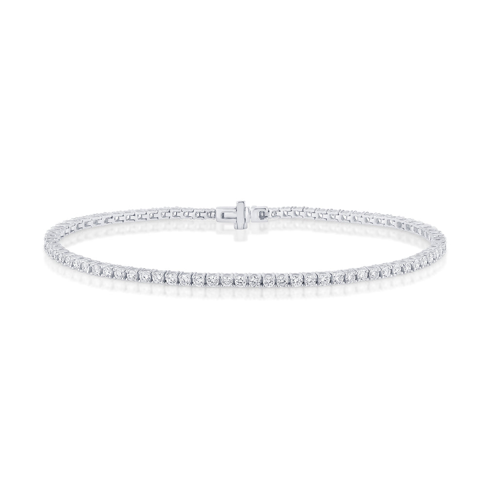Luminesce Lab Grown 2 Carat Diamond Tennis Bracelet in 9ct White Gold