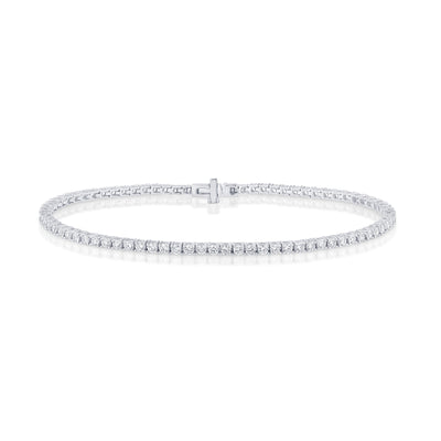 Luminesce Lab Grown 2 Carat Diamond Tennis Bracelet in 9ct White Gold