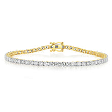 Load image into Gallery viewer, Luminesce Lab Grown 5 Carat Diamond Tennis Bracelet in 9ct Yellow Gold