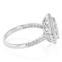 Load image into Gallery viewer, Luminesce Lab Grown 3/4 Carat Diamond Pear Shaped Ring in 9ct White Gold