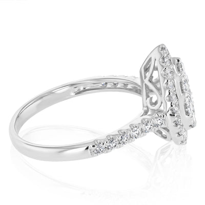 Luminesce Lab Grown 3/4 Carat Diamond Pear Shaped Ring in 9ct White Gold