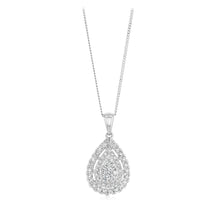 Load image into Gallery viewer, Luminesce Lab Grown 1 Carat Diamond Pear Shaped Pendant in 9ct White Gold