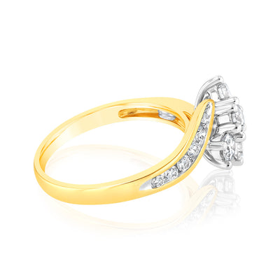 Luminesce Lab Grown 1 Carat Diamond Ring in 9ct Yellow Gold
