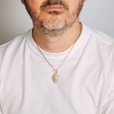 Luminesce Lab Grown 1.20 Carat Diamond Lion Head Pendant in 9ct Yellow Gold