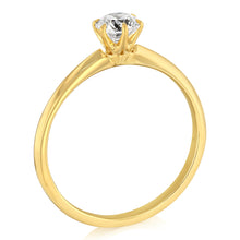 Load image into Gallery viewer, Luminesce Lab Grown 1/2 Carat Diamond Solitaire Ring in 9ct Yellow Gold