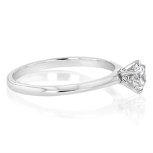 Load image into Gallery viewer, Luminesce Lab Grown 1/2 Carat Diamond Solitaire Ring in 9ct White Gold