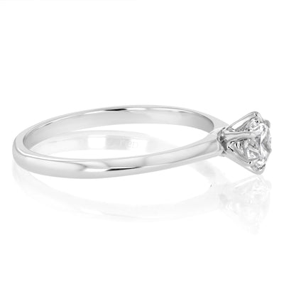 Luminesce Lab Grown 1/2 Carat Diamond Solitaire Ring in 9ct White Gold