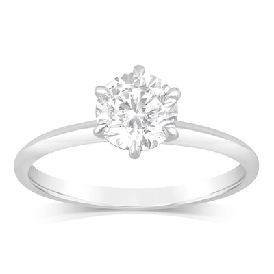 Luminesce Lab Grown 1 Carat Diamond Solitaire Ring in 9ct White Gold