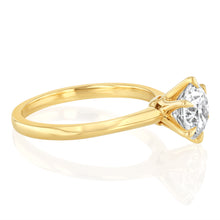 Load image into Gallery viewer, Luminesce Lab Grown 2 Carats Diamond Solitaire Ring in 9ct Yellow Gold