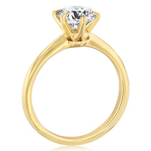 Load image into Gallery viewer, Luminesce Lab Grown 2 Carats Diamond Solitaire Ring in 9ct Yellow Gold