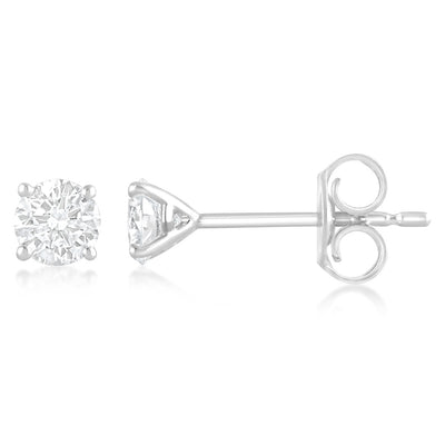 Luminesce Lab Grown 1/2 Carat Diamond Stud Earrings in 9ct White Gold