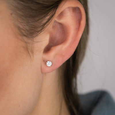 Luminesce Lab Grown 1/2 Carat Diamond Stud Earrings in 9ct White Gold