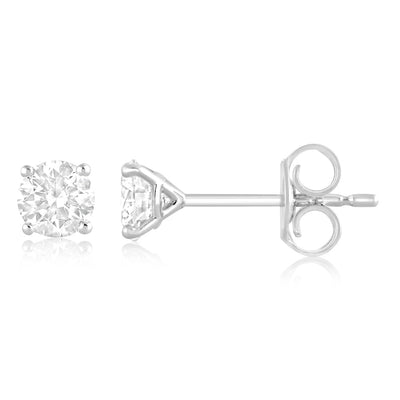 Luminesce Lab Grown 3/4 Carat Diamond Stud Earrings in 9ct White Gold