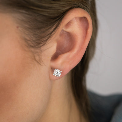 Luminesce Lab Grown 1.5 Carat Diamond Stud Earrings in 9ct White Gold