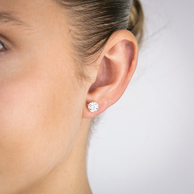 Luminesce Lab Grown 2 Carats Diamond Stud Earrings in 9ct Yellow Gold