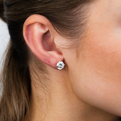 Luminesce Lab Grown 3 Carats Diamond Stud Earrings in 9ct Yellow Gold