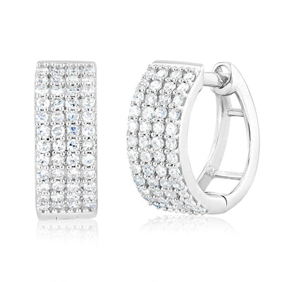 Luminesce Lab Grown 1/2 Carat Diamond Sterling Silver Hoop Earrings