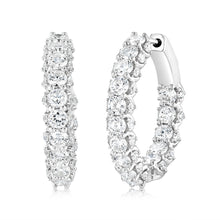 Load image into Gallery viewer, Luminesce Lab Grown 3.00ct Diamond Sterling Silver Hoop Earrings