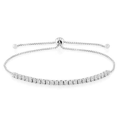 Luminesce Lab Grown 1 Carat Diamond Sterling Silver Bracelet