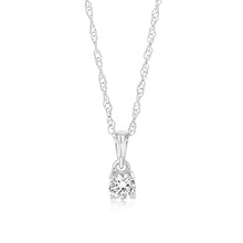 Load image into Gallery viewer, Luminesce Lab Grown 1/10 Carat Diamond Pendant on Chain in 9ct White Gold