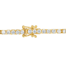 Load image into Gallery viewer, Luminesce Lab Grown 4 Carats Diamond Tennis Bracelet in Gold Plated Silver