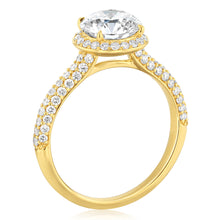 Load image into Gallery viewer, Luminesce Lab Grown 2 Carats with 1.5 Carats Centre Diamond in 9ct Yellow Gold