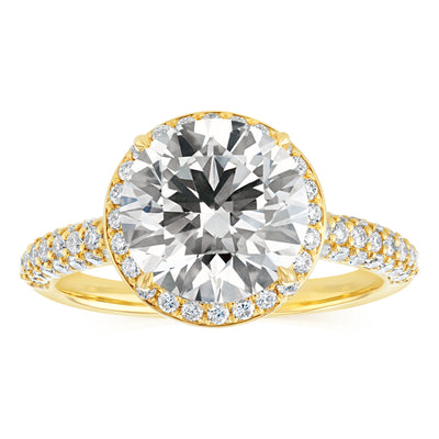 Luminesce Lab Grown 3.5 Carats with 3 Carats Center Diamond in 9ct Yellow Gold