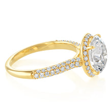 Load image into Gallery viewer, Luminesce Lab Grown 3.5 Carats with 3 Carats Center Diamond in 9ct Yellow Gold