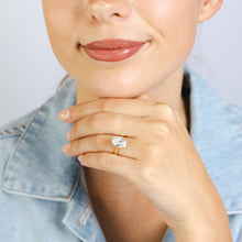 Load image into Gallery viewer, Luminesce Lab Grown 2 Carats Diamond Oval Solitaire Ring in 9ct Yellow Gold