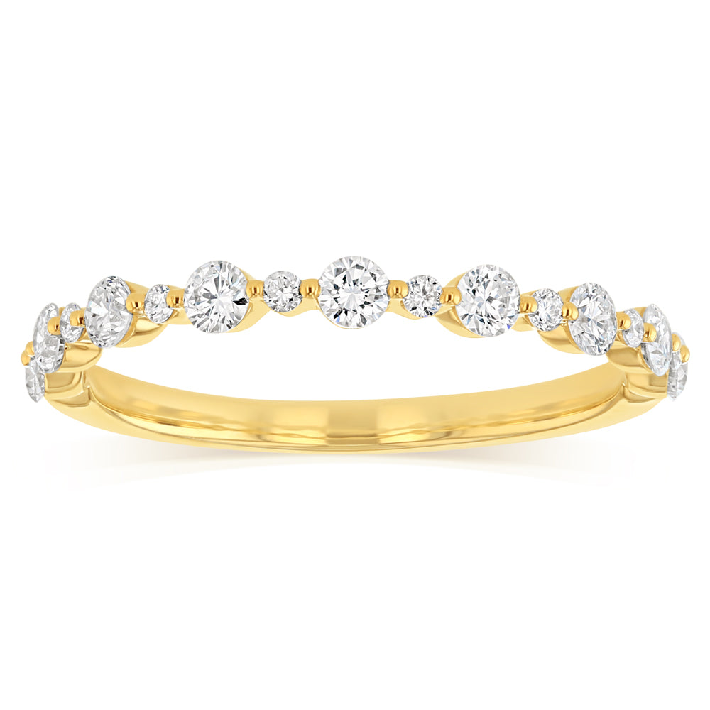 Luminesce Lab Grown Diamond 1/2 Carat Eternity Ring in 9ct Yellow Gold