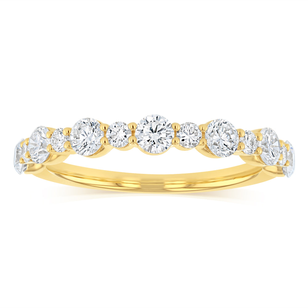 Luminesce Lab Grown Diamond 1 Carat Eternity Ring in 9ct Yellow Gold
