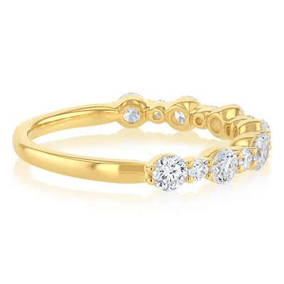Luminesce Lab Grown Diamond 1 Carat Eternity Ring in 9ct Yellow Gold
