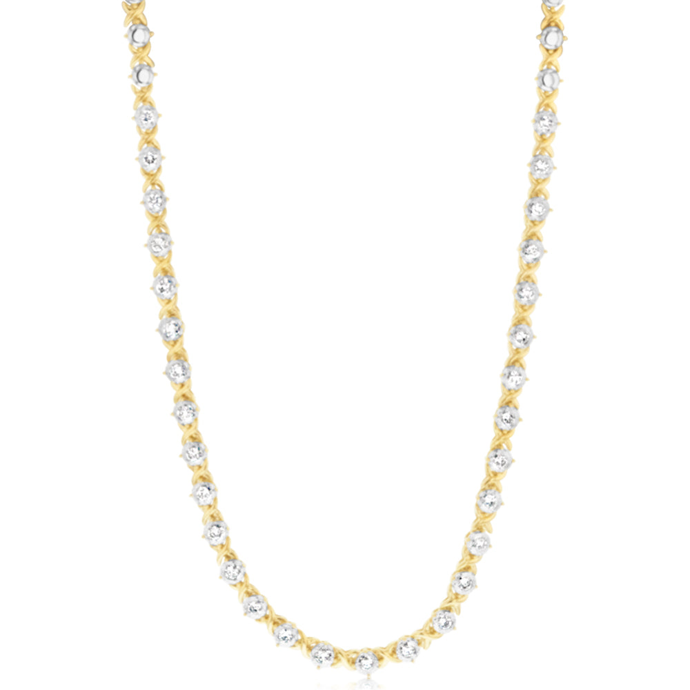 Luminesce Lab Grown 1 Carat Diamond Necklace in 9ct Yellow Gold