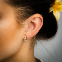 Load image into Gallery viewer, Luminesce Lab Grown 3/4 Carat Diamond Earrings in Gold Plated Silver