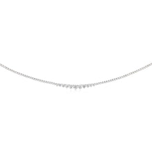 Load image into Gallery viewer, Luminesce Lab Grown 8.7 Carats Diamond Tennis Necklace in 10ct White Gold