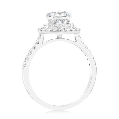 Luminesce Lab Grown Diamond 1.5 Carat Solitaire Fancy Ring in 9ct White Gold