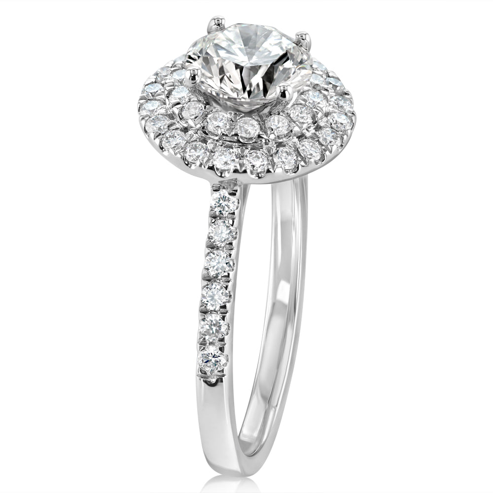Luminesce Lab Grown Diamond 1.5 Carat Solitaire Fancy Ring in 9ct White Gold