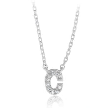 Load image into Gallery viewer, Luminesce Lab Grown Diamond &quot;C&quot; Pendant on Adjustable 40-45cm Chain Set in Sterling Silver
