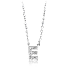 Load image into Gallery viewer, Luminesce Lab Grown Diamond &quot;E&quot; Pendant on Adjustable 40-45cm Chain Set in Sterling Silver
