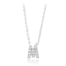Load image into Gallery viewer, Luminesce Lab Grown Diamond &quot;M&quot; Pendant on Adjustable 40-45cm Chain Set in Sterling Silver