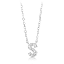 Load image into Gallery viewer, Luminesce Lab Grown Diamond &quot;S&quot; Pendant on Adjustable 40-45cm Chain Set in Sterling Silver